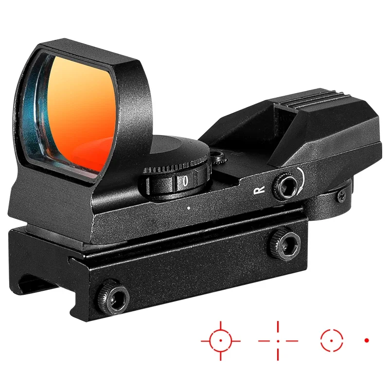 1x22x33mm Multi 4 Reticle Electro Red Dot Sight Riflescope with Mount for 20mm Rail Red Dot