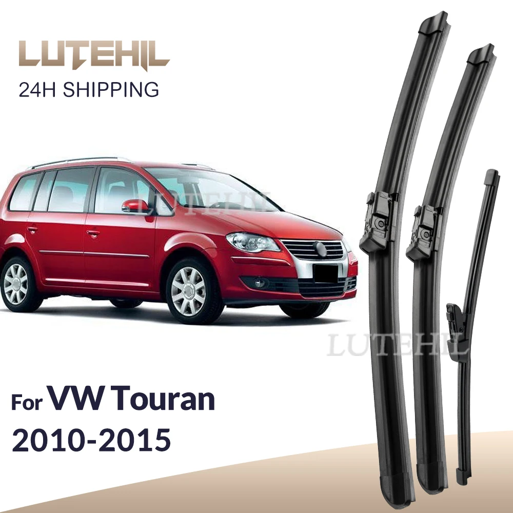 

For Volkswagen VW Touran 2010-2015 2011 2012 Wiper Front & Rear Wiper Blades Windshield Windscreen Window Brushes 24"+18"+14"