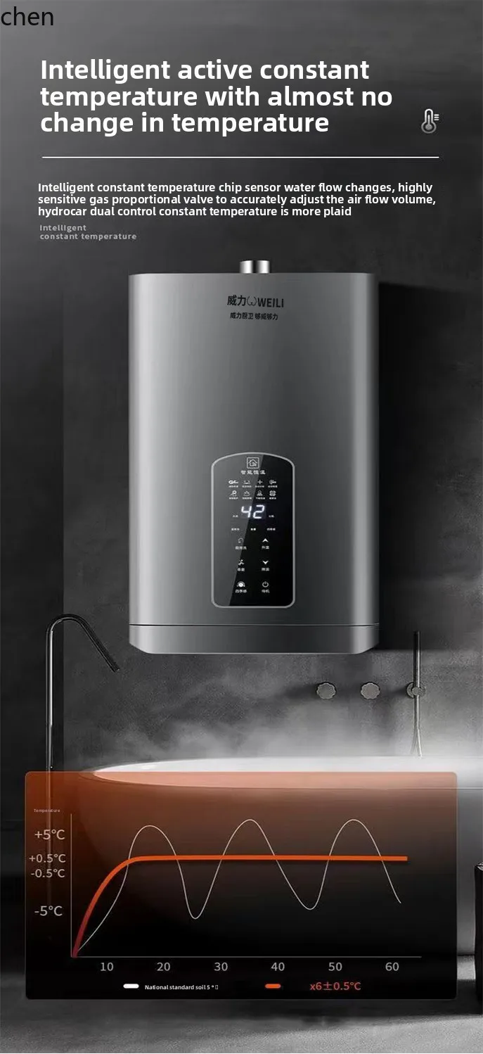 Scaldabagno a gas HTT Bagno a temperatura costante intelligente bilanciato Bagno a gas liquefatto a gas naturale Bagno in affitto