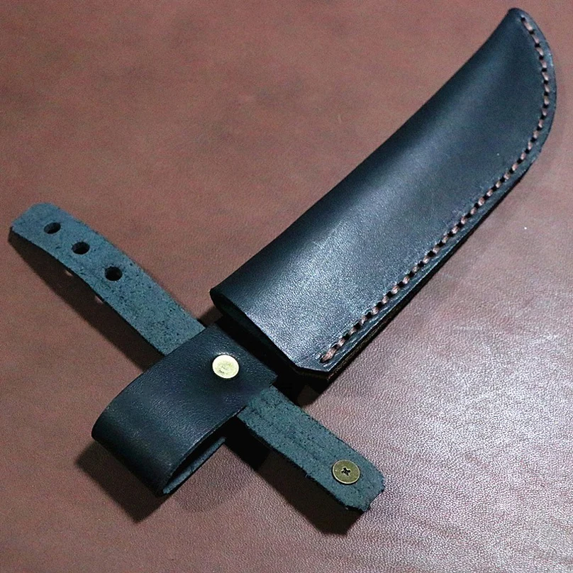 12 Sizes Genuine Cow Leather Material Inner Width 26MM Outdoor Straight Knife Scabbard Sheath Fixed Blade Protect Holder Pants image 4