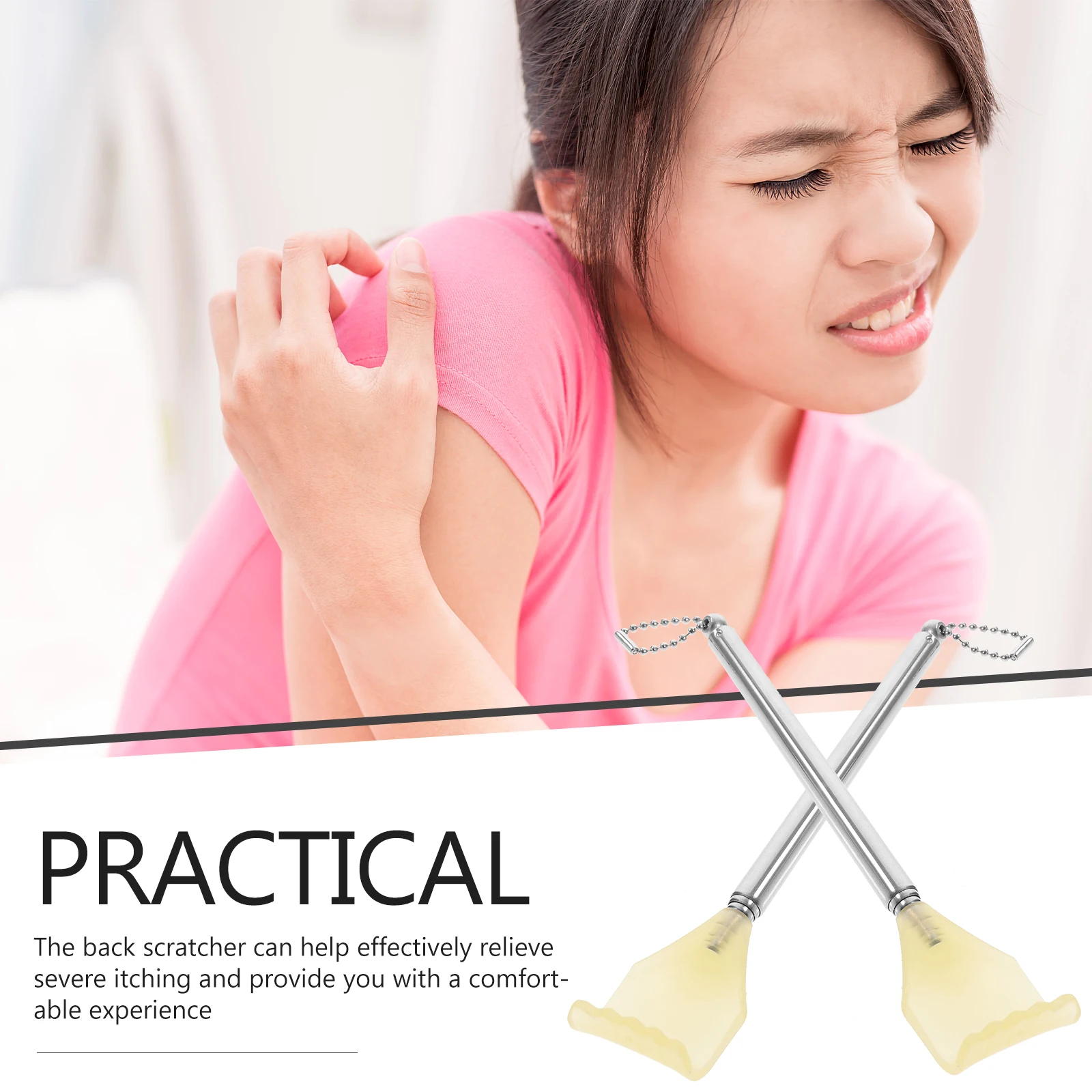

10Pcs Retractable Back Scratcher Stainless Steel Durable Itch Relief Massage Tool Portable Scratch Relaxer Back Scratcher