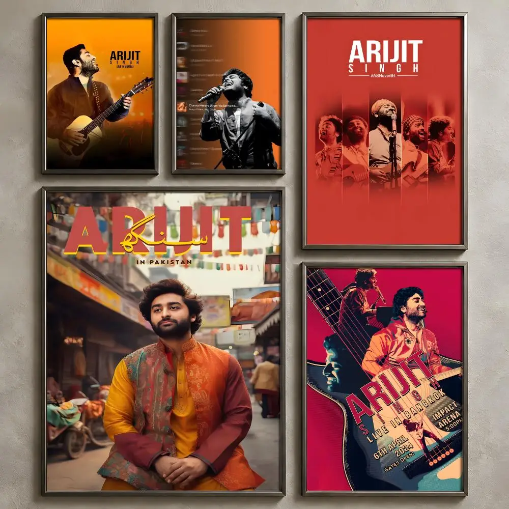 Singer A-Arijit Singh-h Poster Vintage Self Adhesive PP Wall Art Home Bar Bedroom Decor Gift