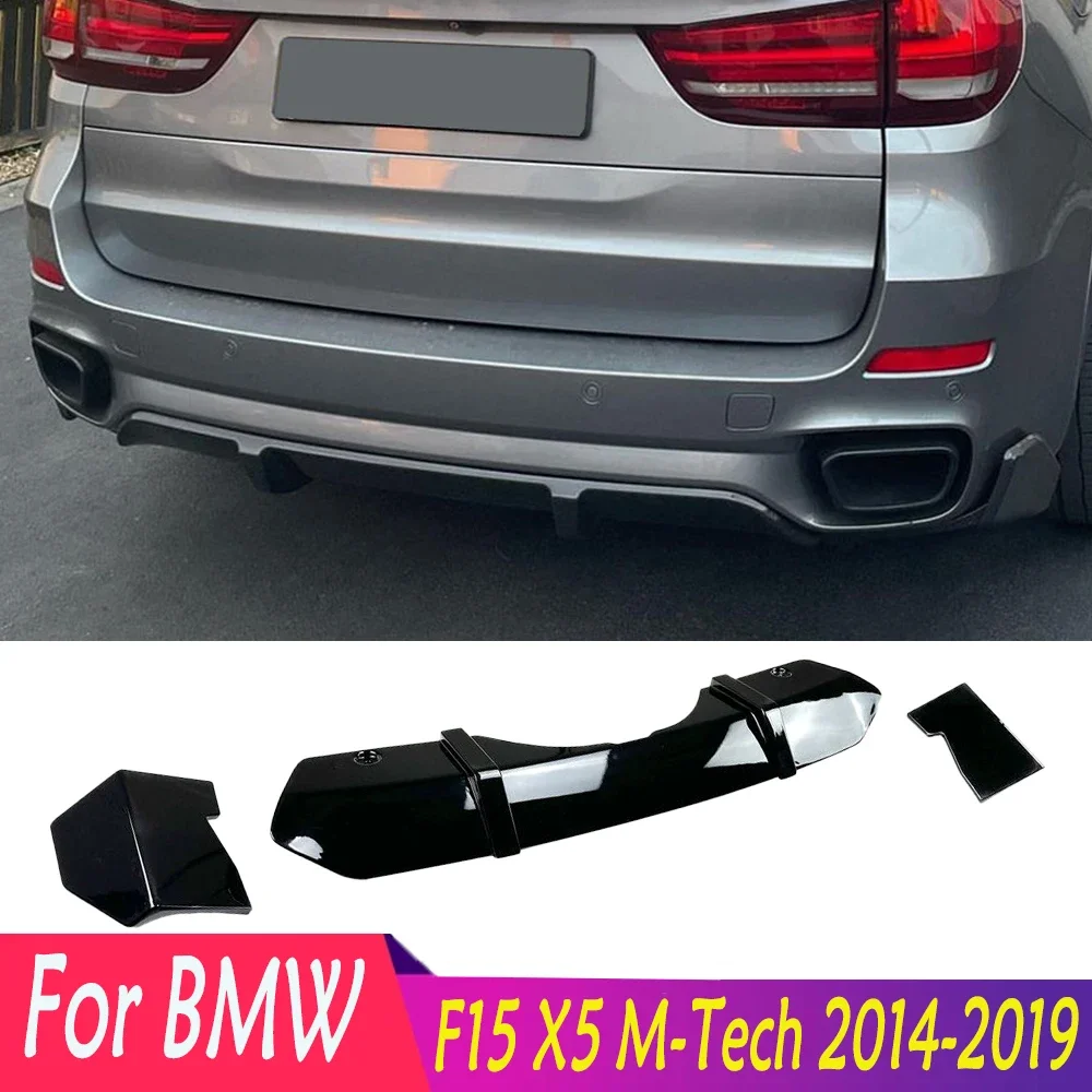 For BMW F15 X5 M-Tech 2014 2015 2016 2017 2018 2019 Car Rear Bumper Diffuser Lip Spoiler Side Splitter Body Kits