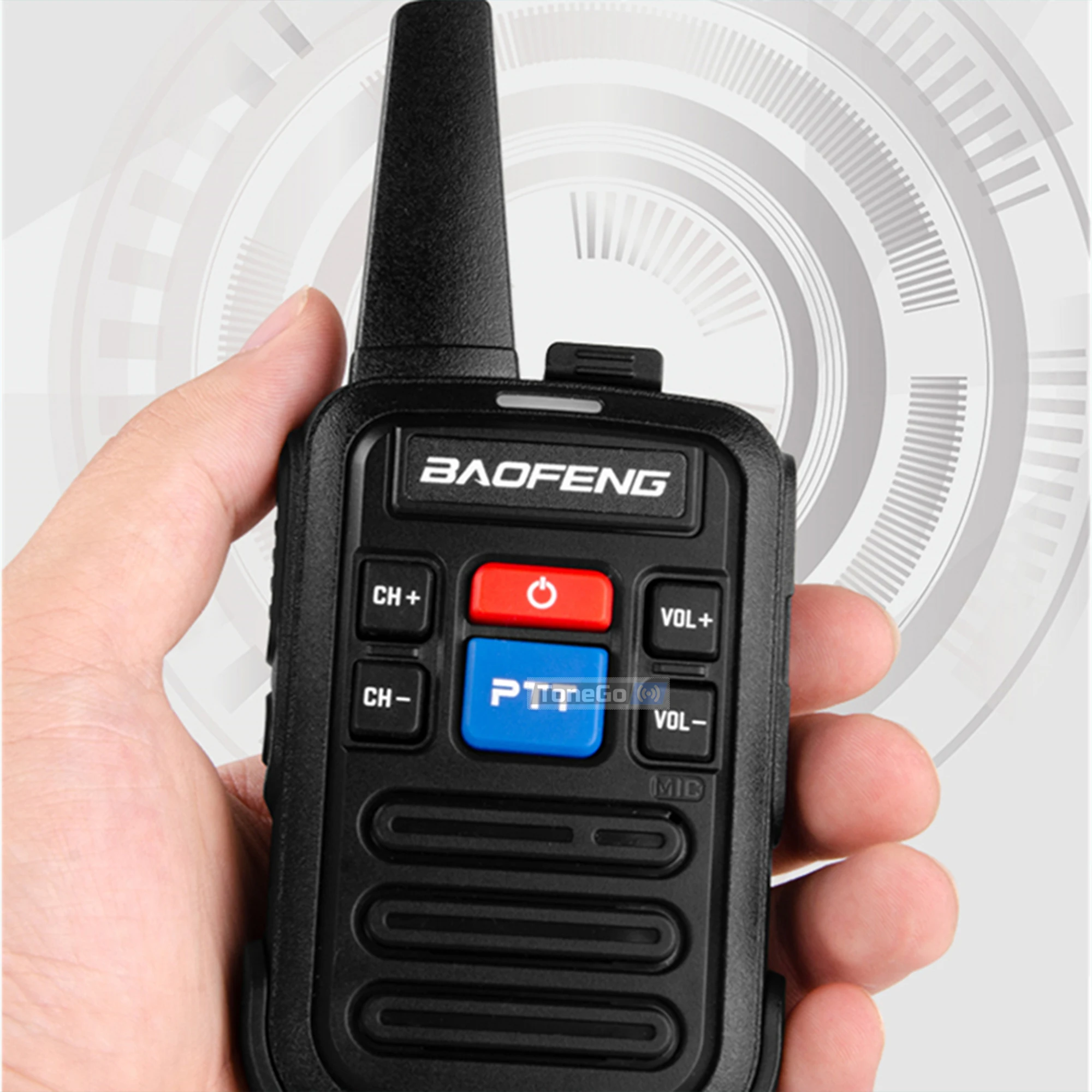 2/4 Buah Baofeng Mini Walkie Talkie BF-C50 Dual PTT UHF 400 ~ 480MHz Pengisi Daya Tipe C HF Transceiver Jarak Jauh Radio CB Ham Portabel