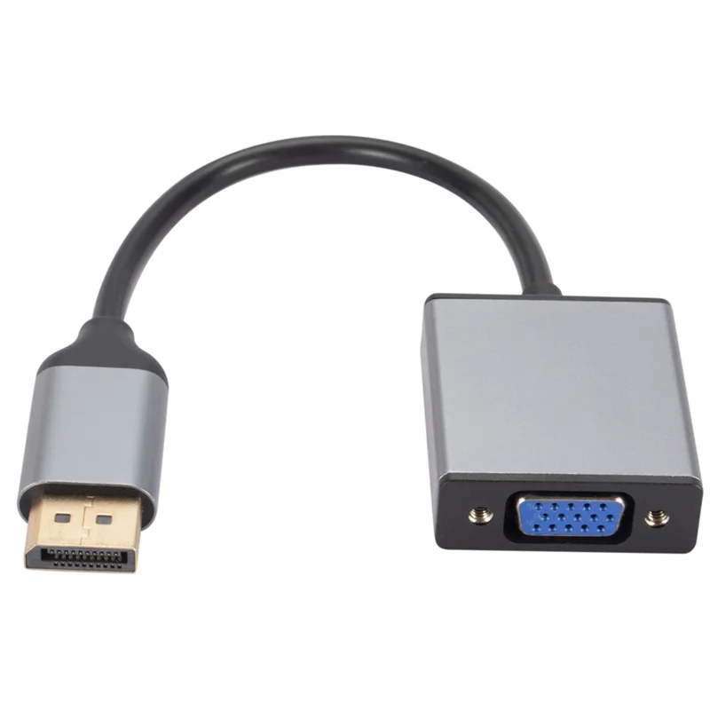 Qy-Displayport To VGA Adapter, Display Port To VGA Converter Male To Female Aluminium HD, For Computer, Monitor,TV,Projecto
