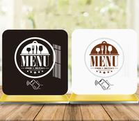 Online Menu NFC Contactless Stand - Acrylic Plastic Sign Laser Printed