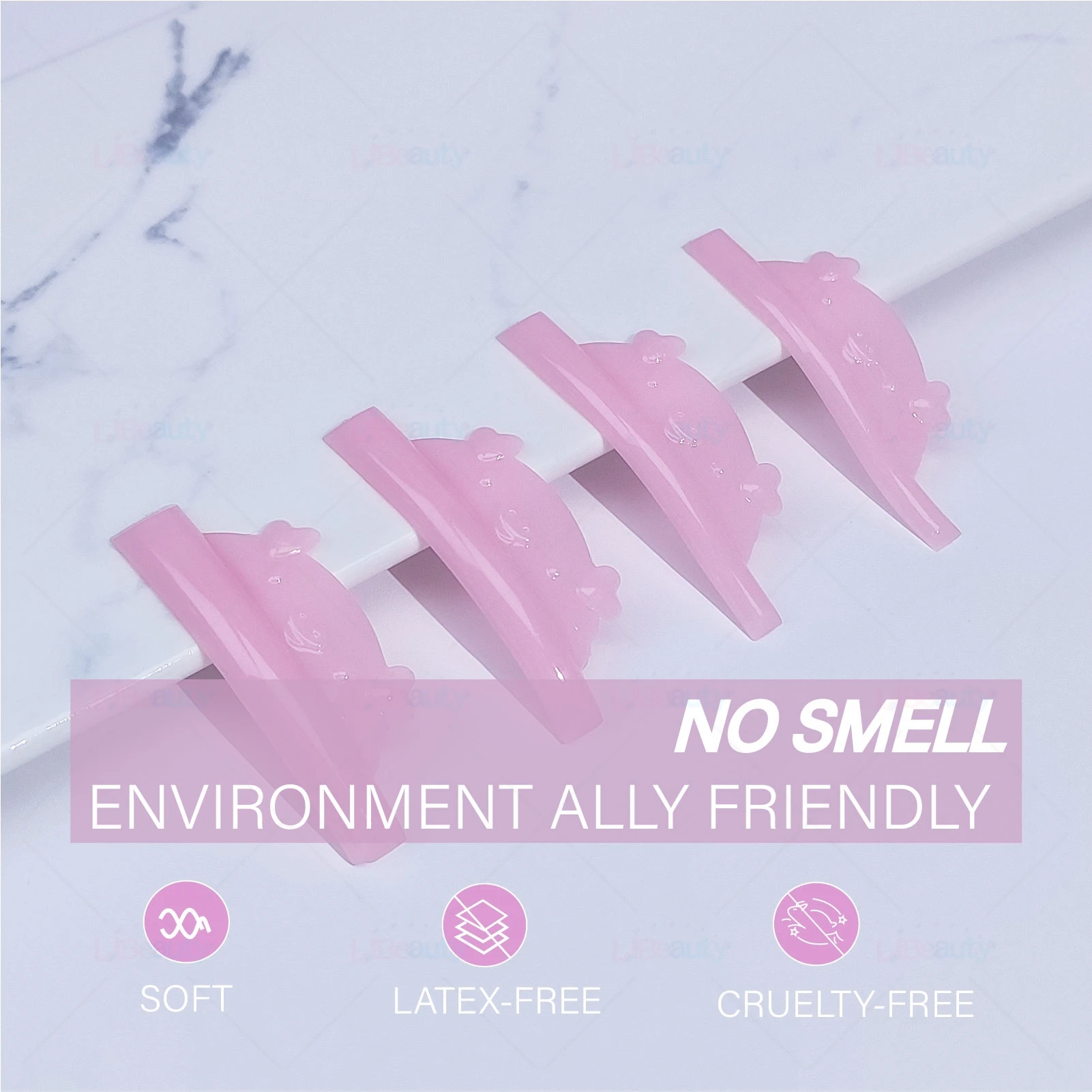 แผ่นซิลิโคนยกขนตา Libeauty รุ่นใหม่ 4 คู่ แผ่นดัดขนตาแบบถาวร แกนดัดขนตา 3 มิติ อุปกรณ์เสริมสำหรับดัดขนตา