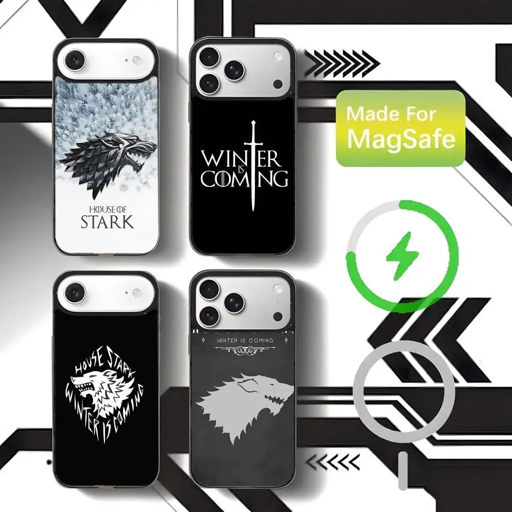 

Stark Winter Coming Phone Case For iPhone 17,16,15,14,13,12,11,Pro,Max,Plus,Mini,SE4,E Magnetic Magsafe Wireless Charging