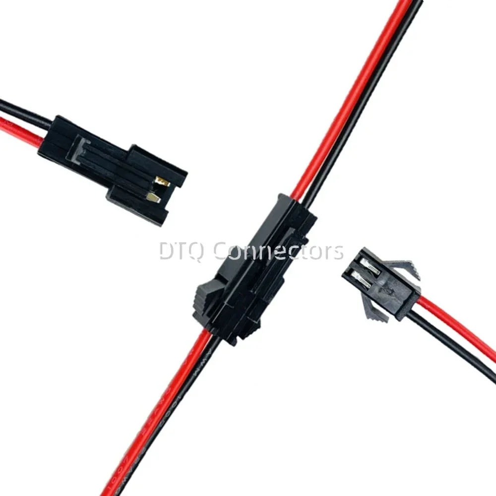5 10 20 Pairs 15CM JST SM 2 Pin Plug Male Female Wire Connector Terminal Line Cable Pigtail Plug for LED Strip Light Tape Lamp
