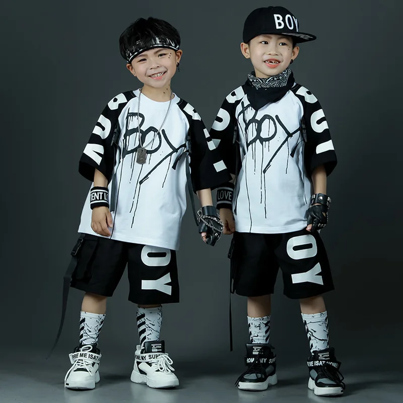 Kids Summer Suit Short Sleeve T-shirt + Shorts 2pcs Sports Casual Outfits for Teenager Boy Clothes Sets Children Tracksuit 4-14Y