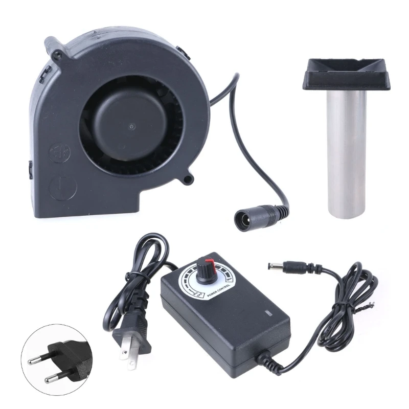 

DC12V 2A Large Powered Fan 10cm Air Duct for Barbecue Camping
