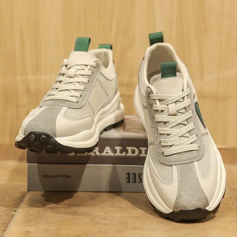 

Осенние новые быстрые кроссовки на толстом каблуке, лоферы, спортивная мужская новая мужская обувь для мужчин Sunny Tensi, добро пожаловать, фитнес-баскетки