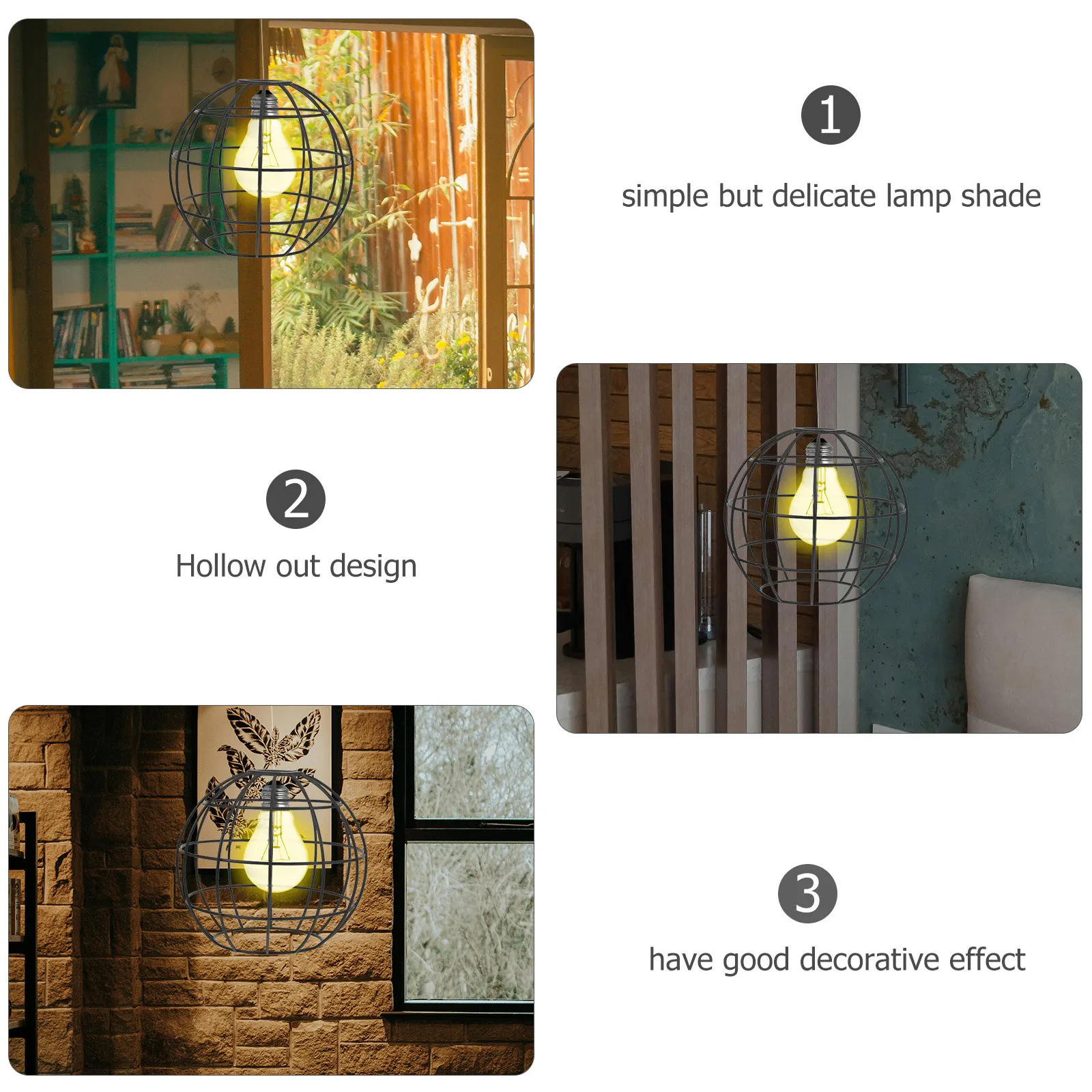 

Hollow Iron Lampshade Metal Lamp Cover Decorative Modern Iron Wire Lamp Shade for Home Bar Restaurant Pendant Ceiling Light