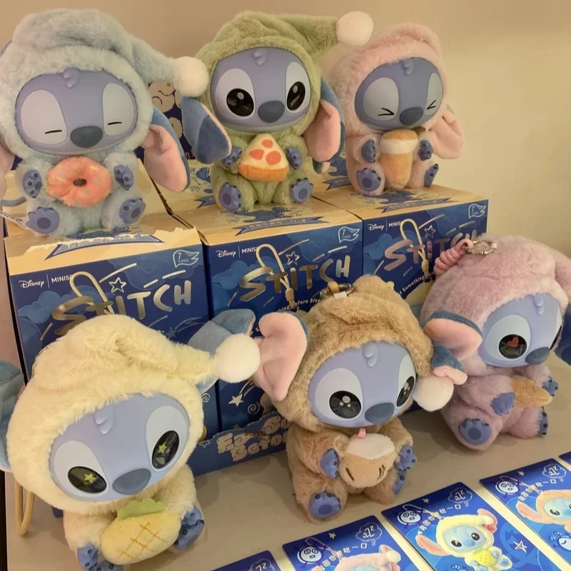 

Original Disney Stitch Eat Something Before Sleep Series Vinyl Blind Box Kawaii Stitch Figure Blind Box Desk Decor Ornament Gift
