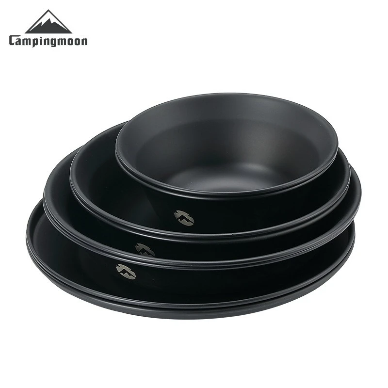 

CAMPINGMOON BKS395-2S Набор походной посуды из нержавеющей стали с титановым покрытием, устойчивый к падениям, 8 предметов, для кемпинга