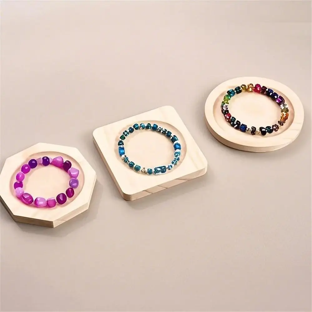 

1 шт. коврик-органайзер деревянный поднос для ювелирных изделий 10 см DIY дизайн из бисера доска деревянный браслет витрина тарелка