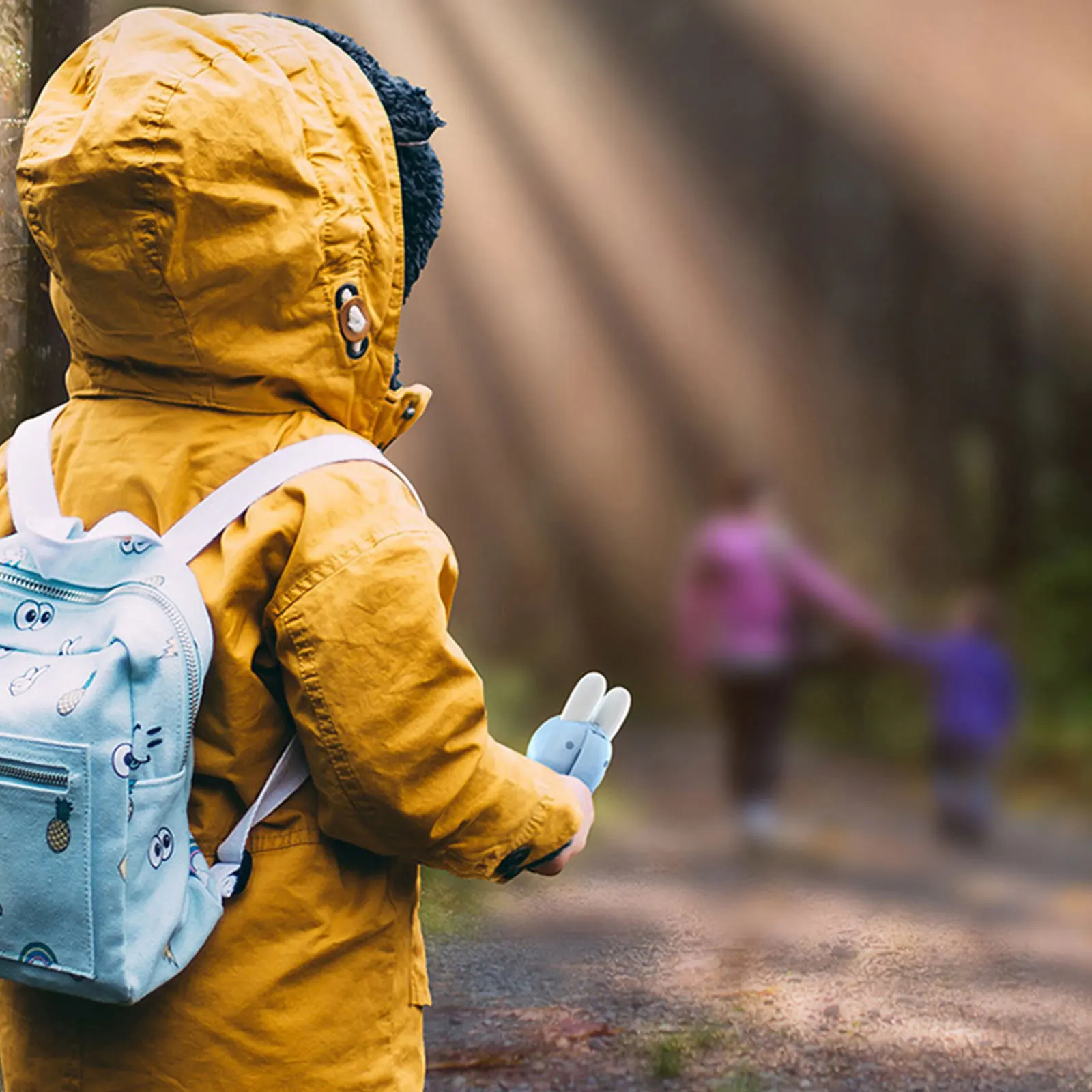 2 قطعة جهاز إرسال واستقبال لاسلكي للأطفال على شكل أرنب جهاز إرسال واستقبال تردد الراديو المحمول في الهواء الطلق هاتف داخلي لاسلكي اثنين- #4