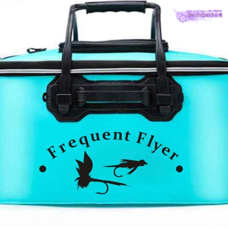 Fly Fishing Flyer Decal Angling Bucket Tackle Shop Fishhook Sticker Fish Tank Boat Box Car Vinyl Decal