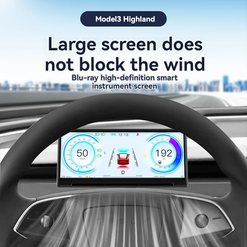 8.9'' Dashboard Screen Instrument Display For Tesla Model 3 Y Support Carplay Front Camera 8.9 Inch Head Up HUD 2023 Accessory