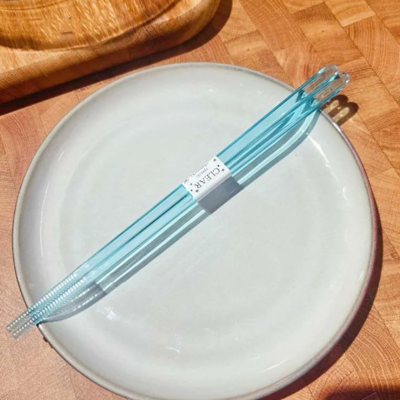 Acrylic Crystal Chopsticks Candy Colors Plastic Transparent Chopsticks Fashion Home Anti-slip Mildew Proof Anti-scald Tableware