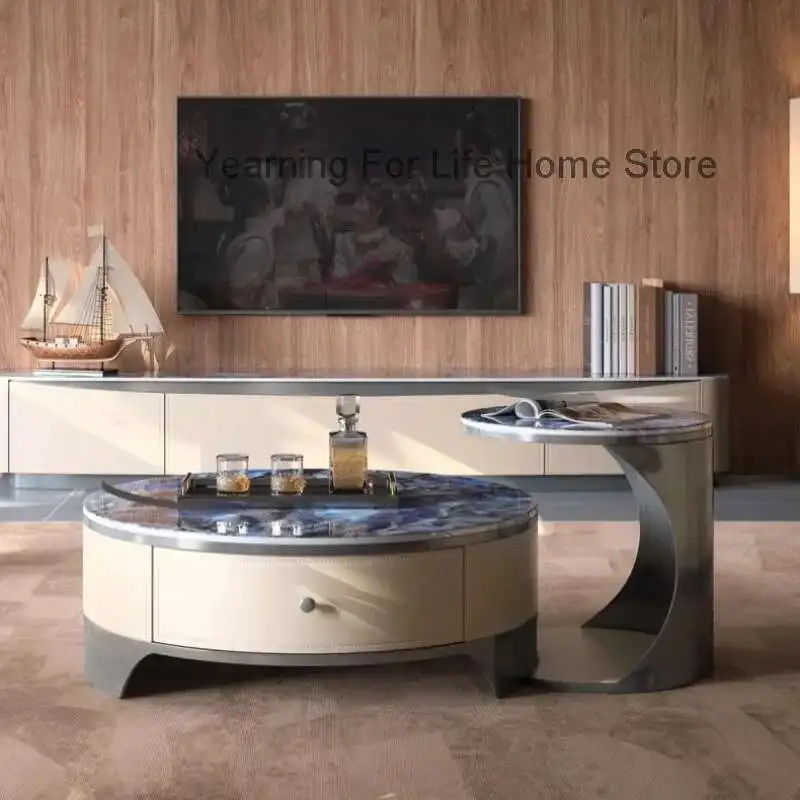 Tavolini trasparenti portaoggetti Tavolini da caffè dal design moderno e minimalista della metà del secolo Mesas De Centro Para Sala Lujo Mobili per la casa