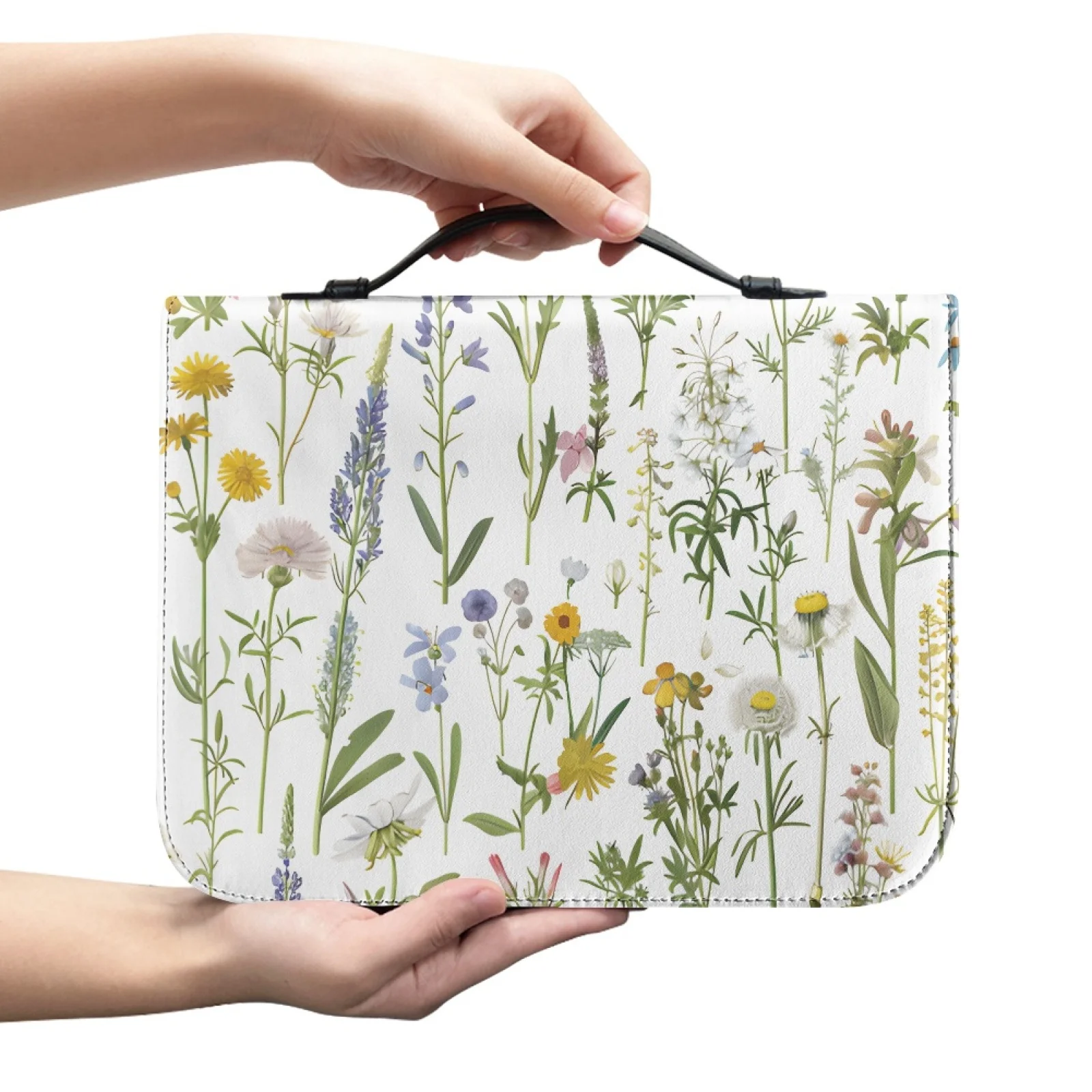XIXIRIMIDO Wildflower Print 2026 Collection Bible Cover for Women Zipper Church Bible Bag