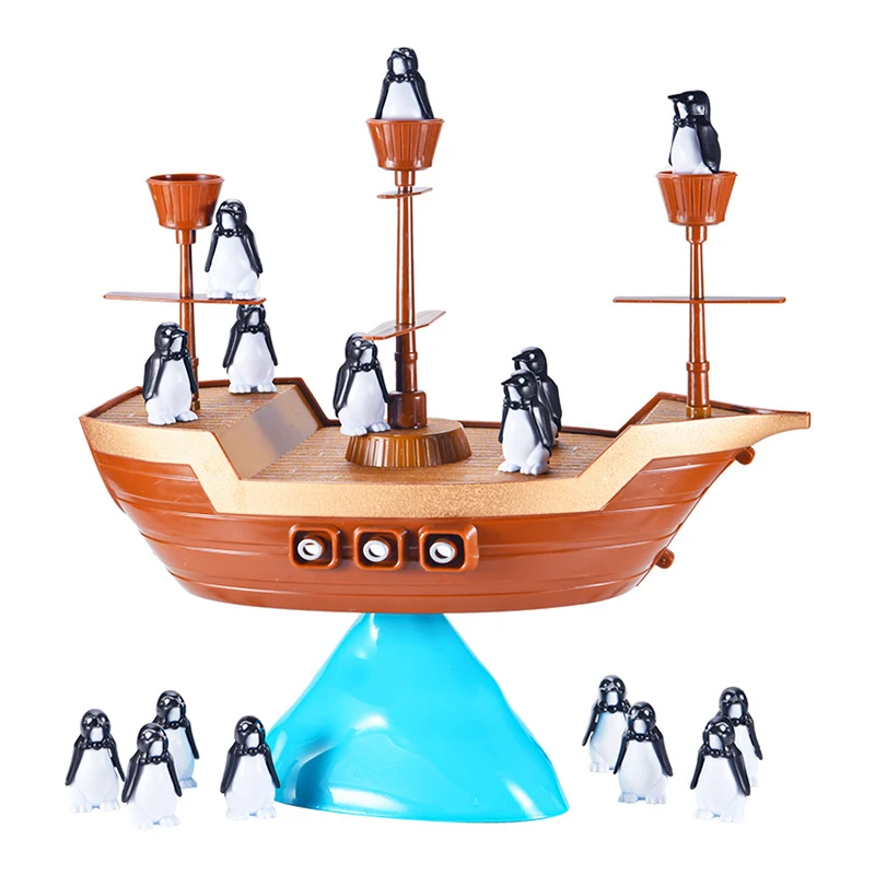 Puzzle Iceberg Penguin Pirate Ship Balance Toy Family Interactive Desktop Game Party Gift Christmas Gift