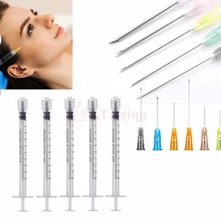 10pcs 1ml Luer Lock Syringes 30G 4mm 27G 26G 25G 23G 21G Needles Tool Sharp Pointed Needles Disposable Needle For Liquid Tattoo