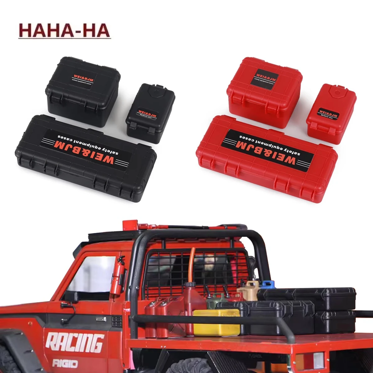3Pcs Garage Series 1/10 Scale Military Storage Box Shipping Case for RC Crawler Axial SCX10  TRX-4 TRX-6 MST Recat GEN8