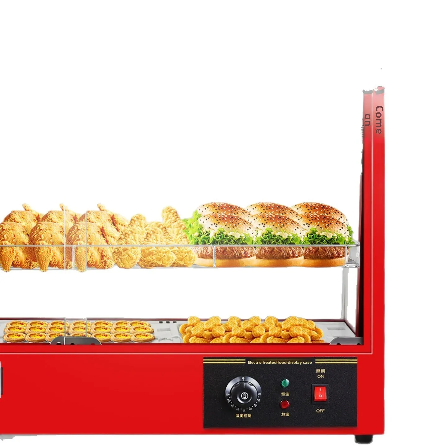Commercial Heated Display Warmer Glass Food Holding Cabinet for Fried Chicken Burger