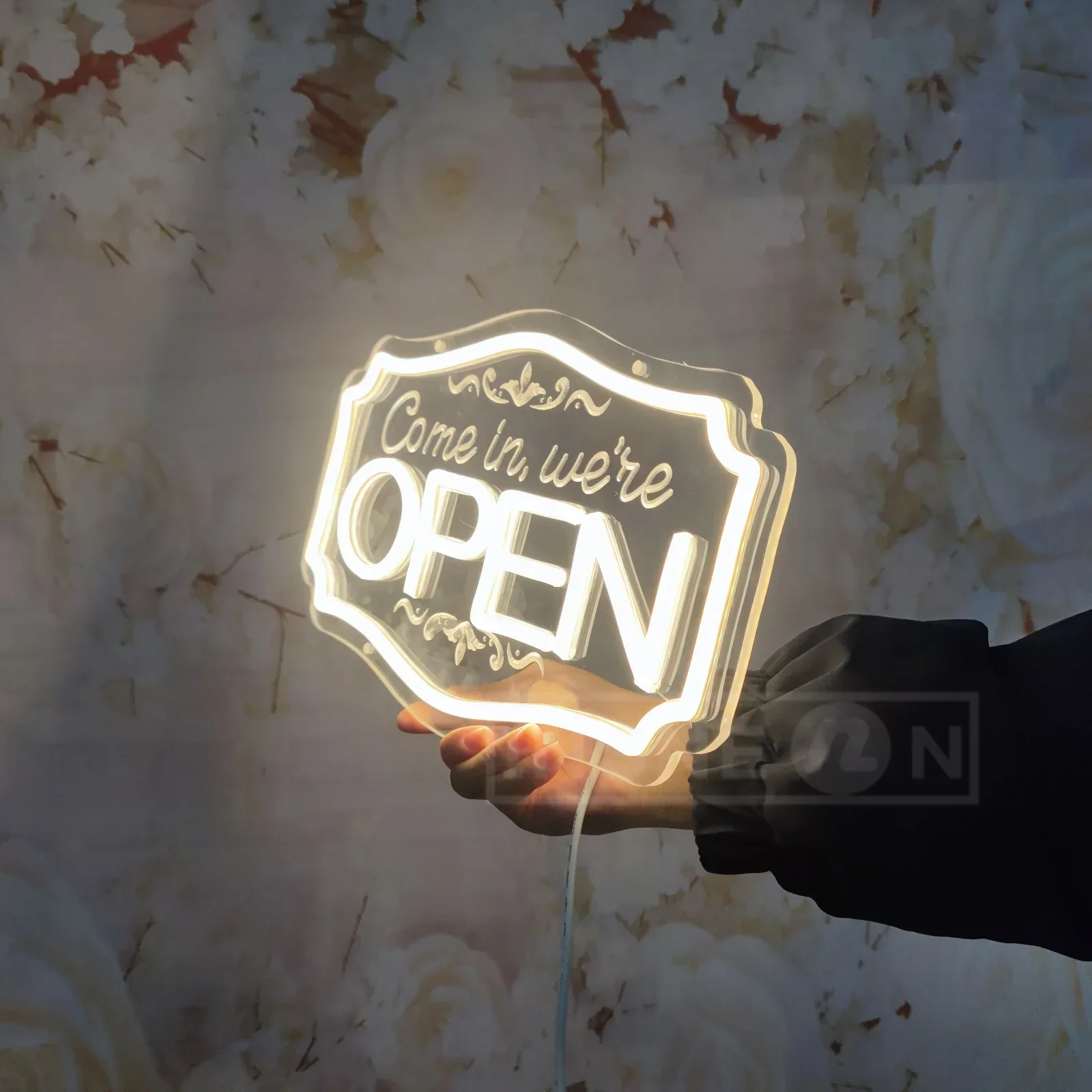 Open LED Neon Sign USB Wall Decoration For Business Storefront Window Glass Door Florists Bar Salon Studio Cafes Restaurant Neon