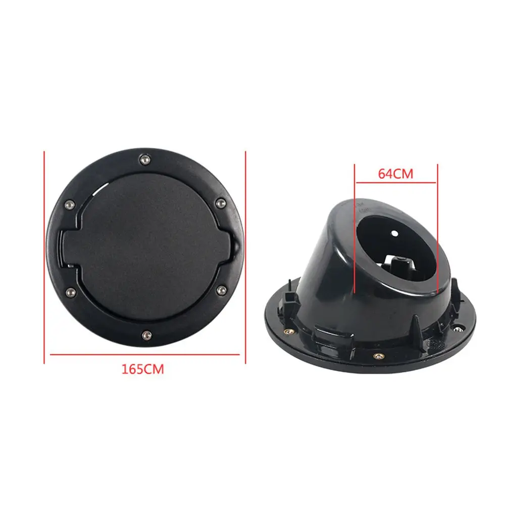 Aluminium Gas Cap Cover Fuel Filler Door Cover For 2007-2017 Jeep Wrangler JK & Unlimited 4-Door 2-Door
