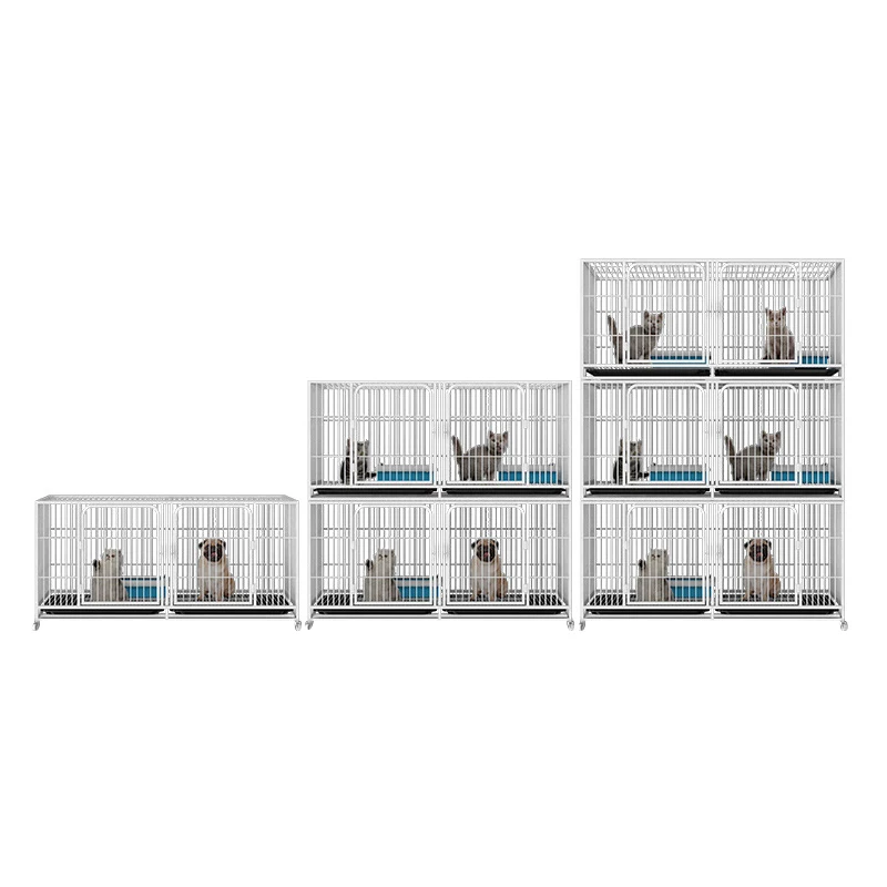 

Divided Space Luxury Stackable Pet Store Display Metal Wire Mesh Cage Animal Cat Breeding Cage