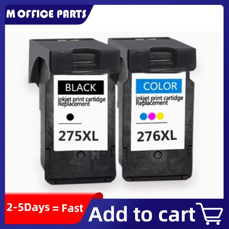 Remanufactured 275XL 276XL PG 275 CL 276 XL PG275 CL276 Ink Cartridge for Canon TS3522 TS3520 TR4720 Printer