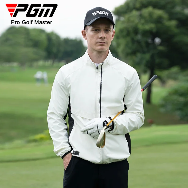 PGM Spring Autumn Men Golf Jackets Fashion Casual Windbreaker Male Waterproof Full Zipper Coats Golf Outdoor Sports Jackets