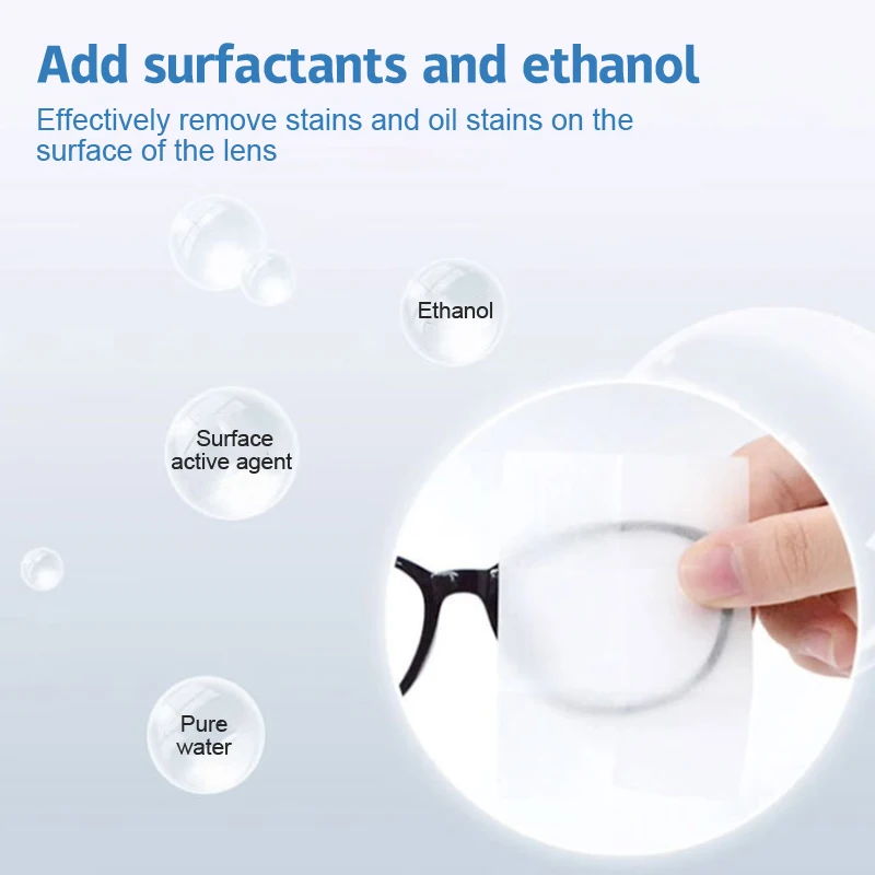 100Pcs High Quality Disposable Glasses Cleaning Cloth Glasses Anti-Fog Wipes Phone Screen Cleaning Wipes Remove Dust Tools