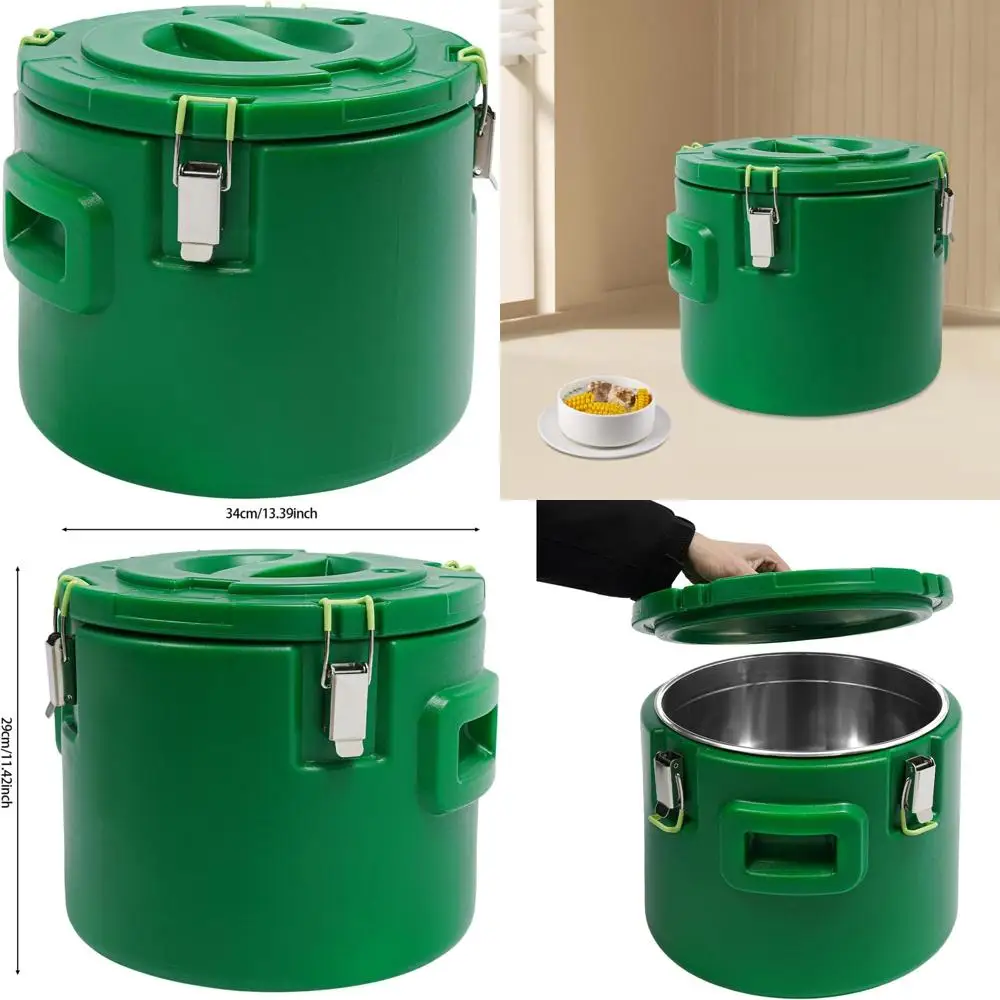 Contenitori per alimenti isolati portatili per galli - Scaldavivande di qualità commerciale, Isolamento per scatole fredde e calde, Ideale per zuppe e piatti