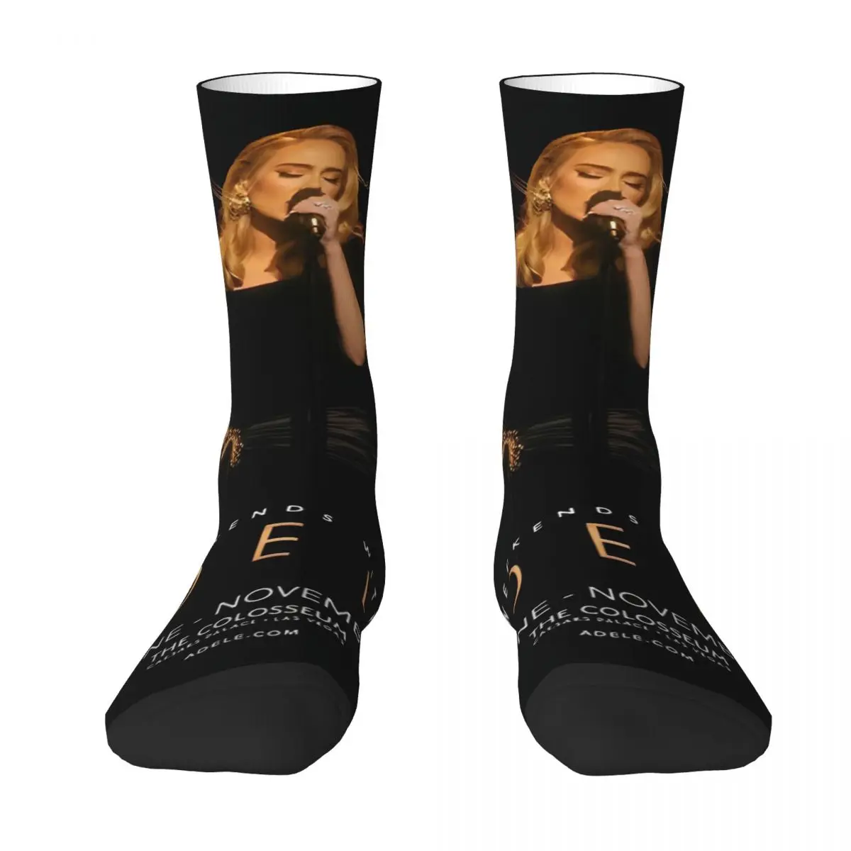 Men Socks Adele Tour 2024 Germany (2) Stockings Autumn Funny Medium Soft Socks Custom Outdoor Anti Bacterial Socks