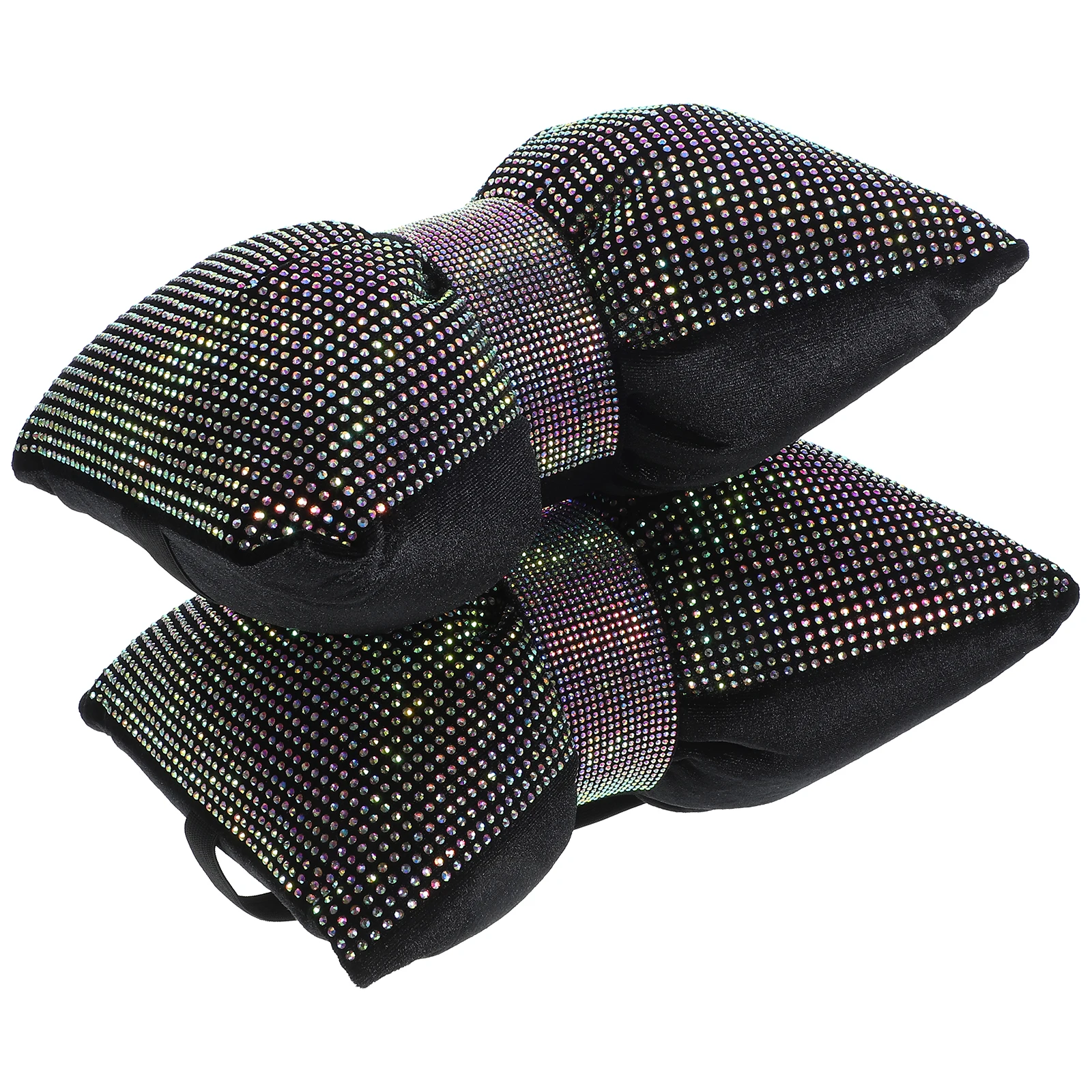 

2 Pcs Neck Car Headrest Cushion Support Pillow White Diamond Decorative Rhinestone Bow Headrest Cushion for Vehicle Auto