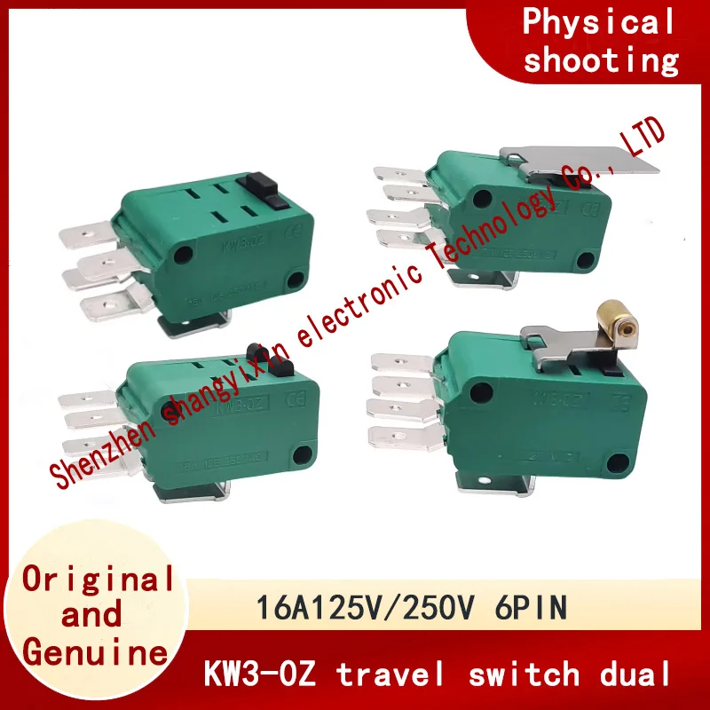 Original KW3-0Z stroke switch 6-pin dual micro switch two normal open two normal close with wheel two buttons V-15 16A125V/250V