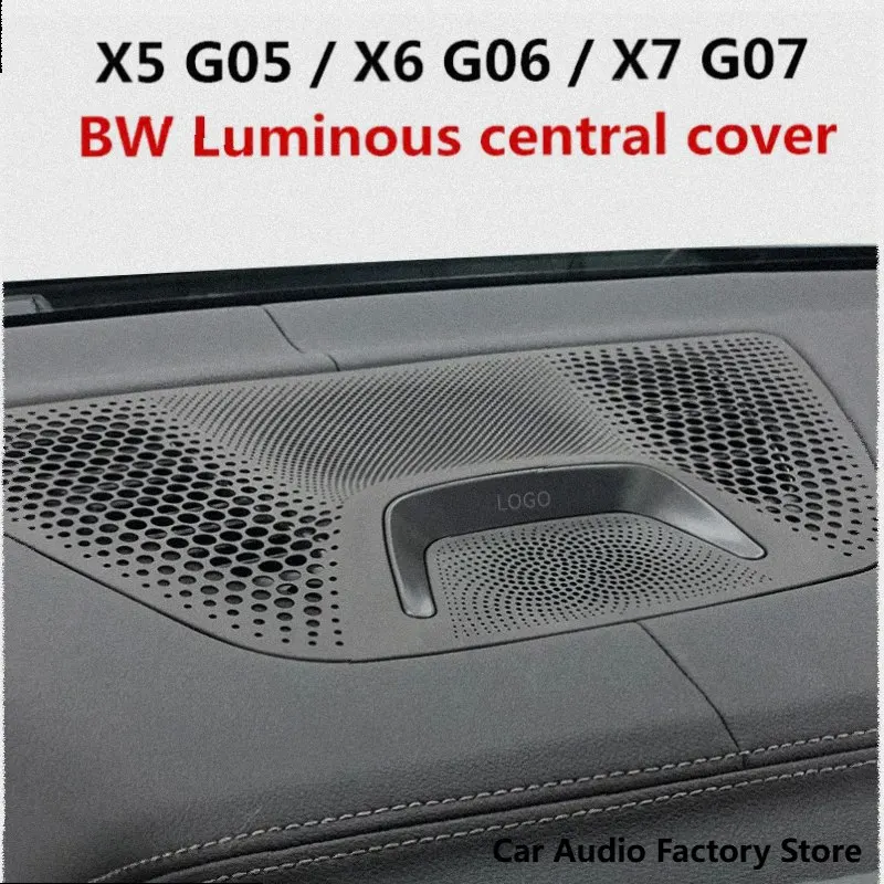 LED Glow Tweeter Cover For BMW X5 G05 X7 G07 Front Rear Door Luminous Speaker Trim, Night Ambient Lighting Audio Accessories