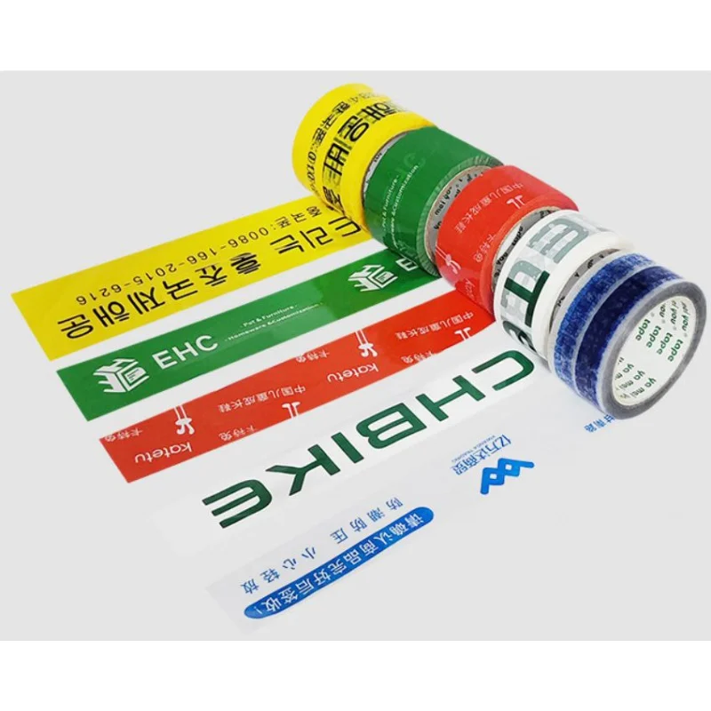 Customized productgood quality customized custom logo opp bopp jumbo roll self adhesive shipping packing tape with logo