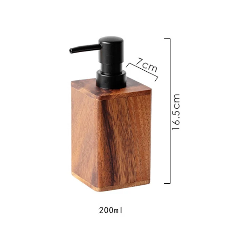 200/390ML Retro Solid Wood Pressed Bottle Of Walnut Wood Handwashing Bottle Shampoo Shower Gel Packaging Bottle Tools