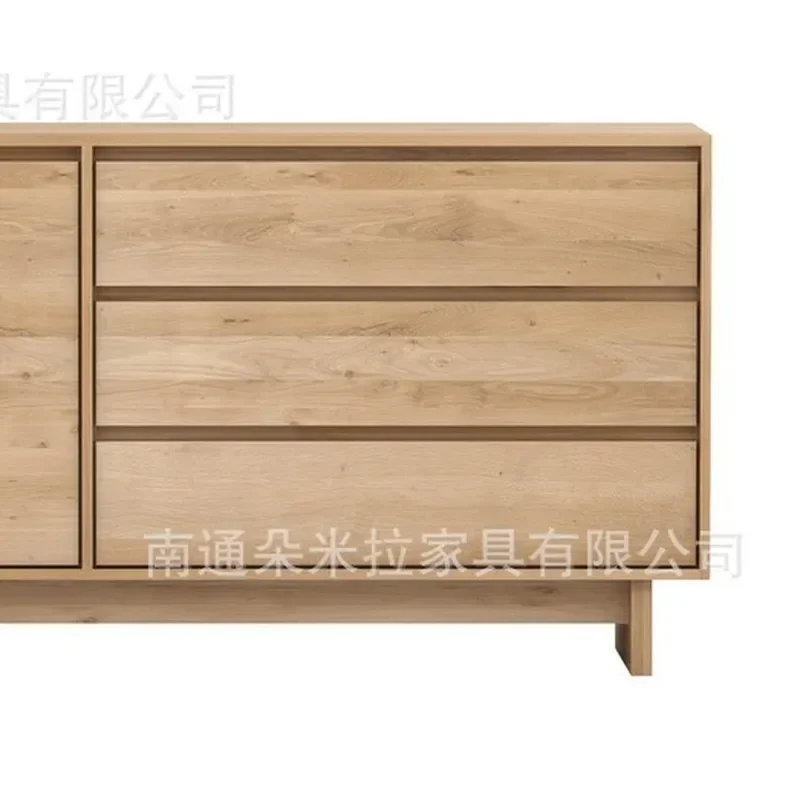 American Solid Wood TV Cabinet Living Room Storage Unit Light Luxury Bedroom Locker