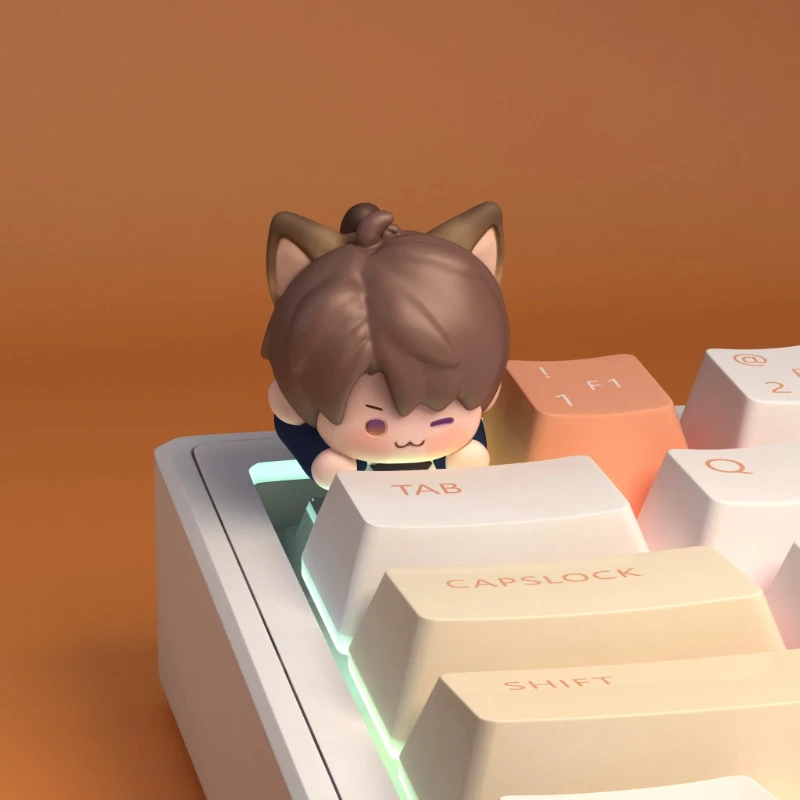 Love and Deepspace Anime Figure Xavier Personalized Creativity Single Design Resin Advanced Cute Keycaps Mechanical Keyboard