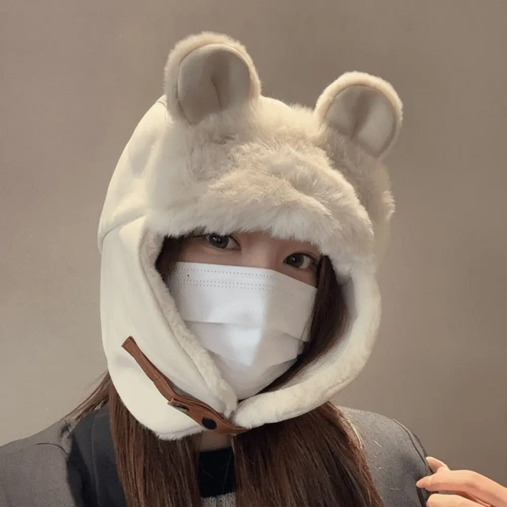 Casual Cute Ears Earflap Hat Thickened Keep Warm Warm Hat Windproof Ear Protection Cap Winter
