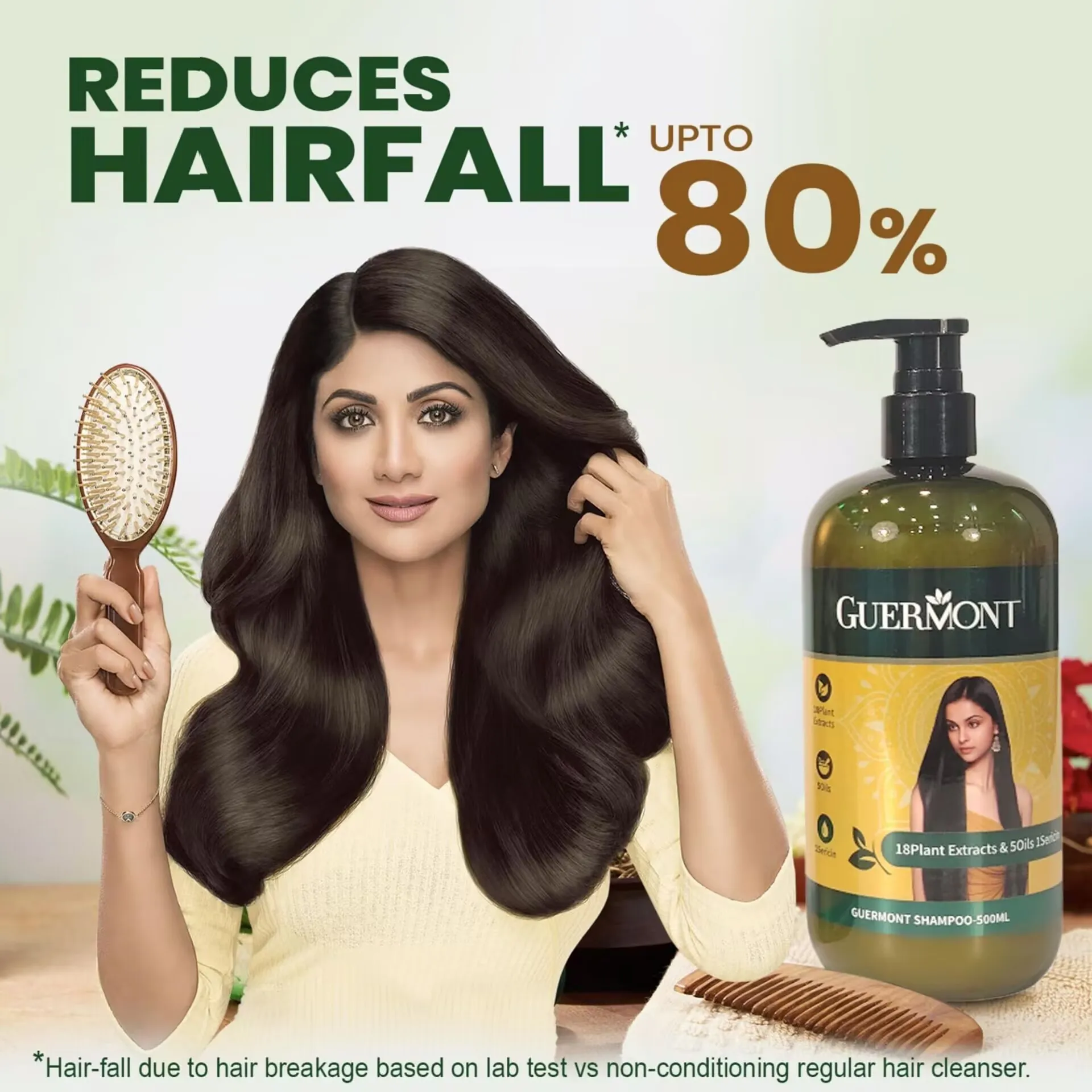 Indian botanical herb anti-peeling hair fixing nourishing shampoo 500ml