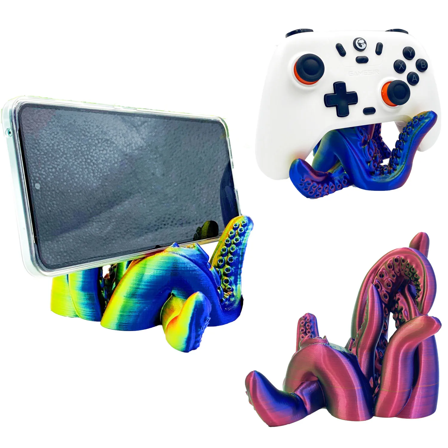 3D Printing Creative Octopus Tentacle Bracket Sculpture, Drama Chasing Artifact, Storage Game Controller Suitable for Holiday Gi