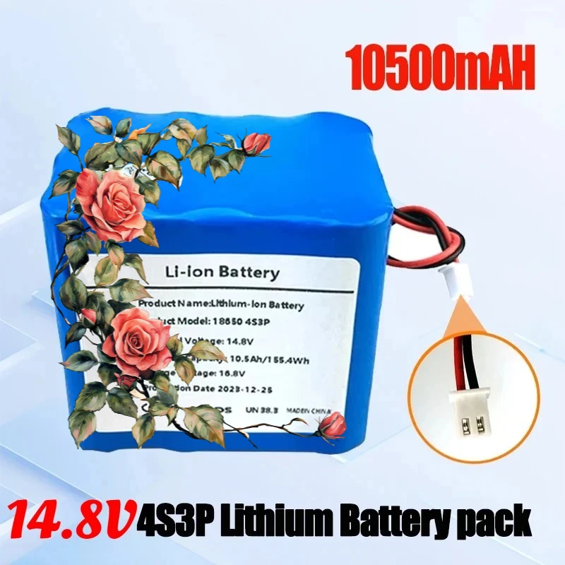 

4S3P 14,8 В 10500 мАч для ночной рыбалки, лампа-нагреватель, усилитель шахтерской лампы и т. д. 18650, литий-иомный аккумулятор с BMS