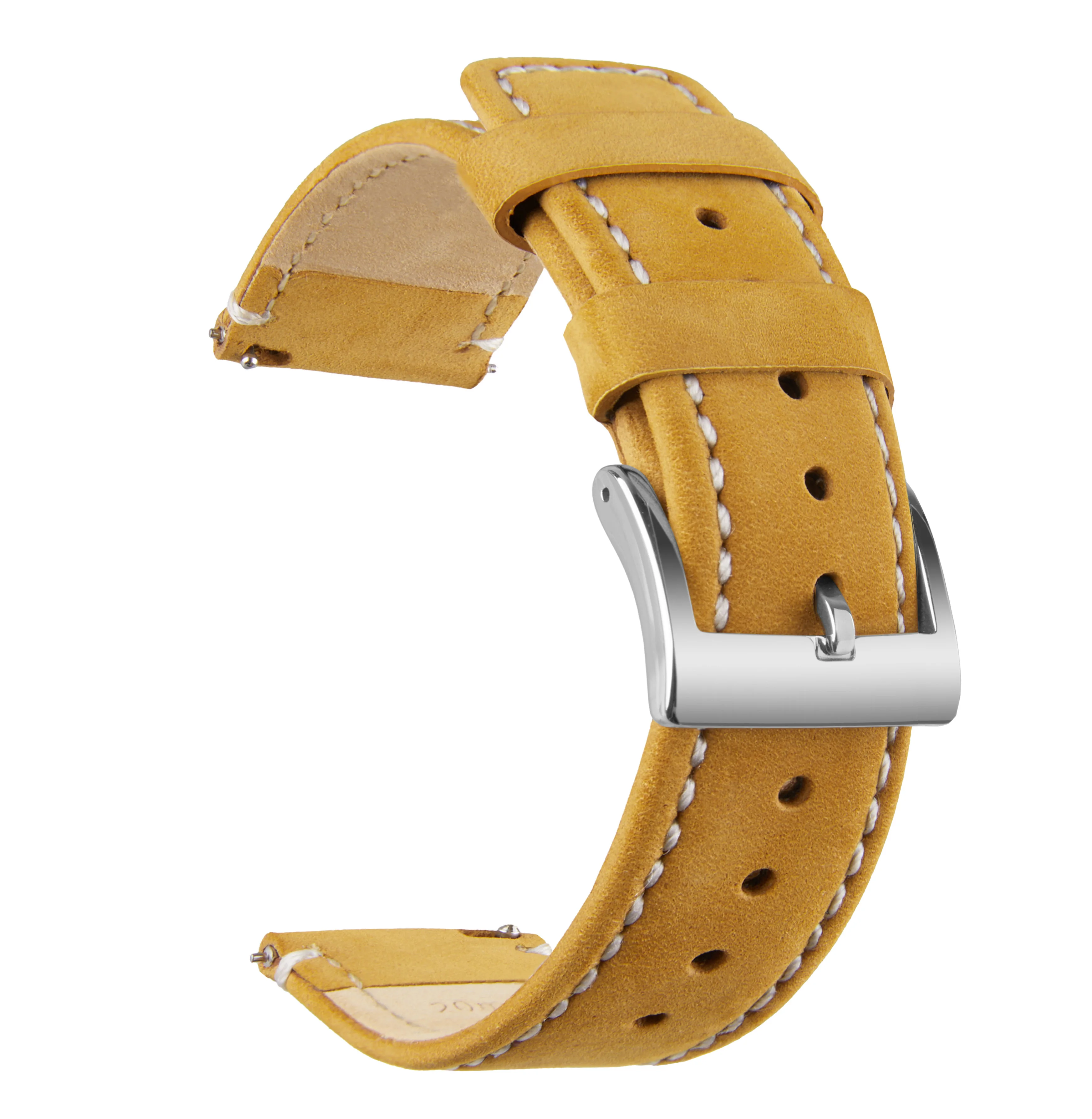 Top Grain Echtleder-Uhrenarmband, Schnellverschluss 20 mm/22 mm Uhrenarmband, passend für Samsung Galaxy Watch, Herren- und Damen-Uhrenarmband – Detail 25
